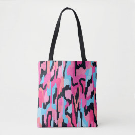 Bolsa Tote Abstrato Pop cor-de-rosa