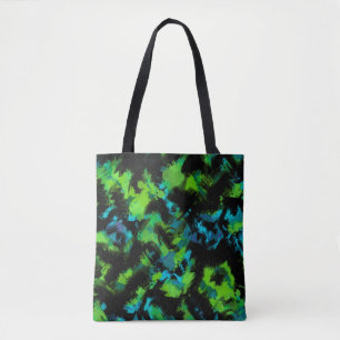 Bolsa Tote Abstrato preto e verde