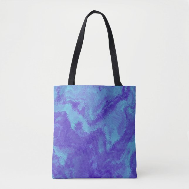 Bolsa Tote Abstrato Purple Blue Diffusion (Frente)