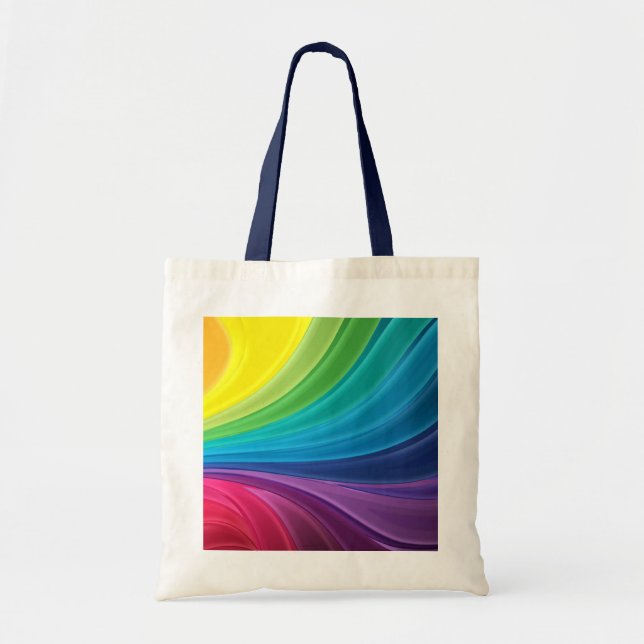 Bolsa Tote Abstrato Rainbow Swirl Toe Bag (Frente)