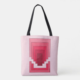 Bolsa Tote Abstrato retângulo em vermelho