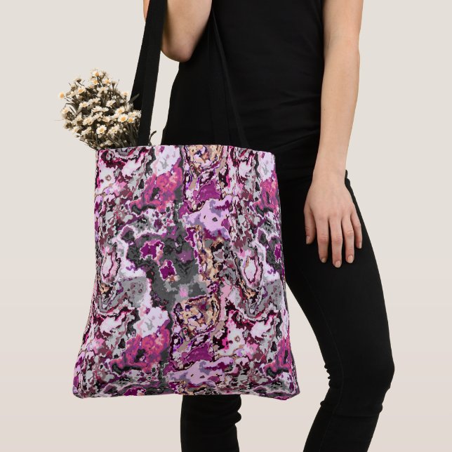 Bolsa Tote abstrato rosa (Close Up)
