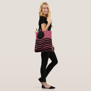 Bolsa Tote Abstrato Rosa Profundo Bauhaus