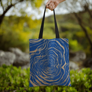 Bolsa Tote Abstrato Royal Fashion Faux Dourado Maze Arte Insp