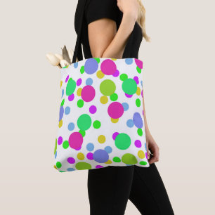 Bolsa Tote Abstrato sem costura círculos redondos pontos con