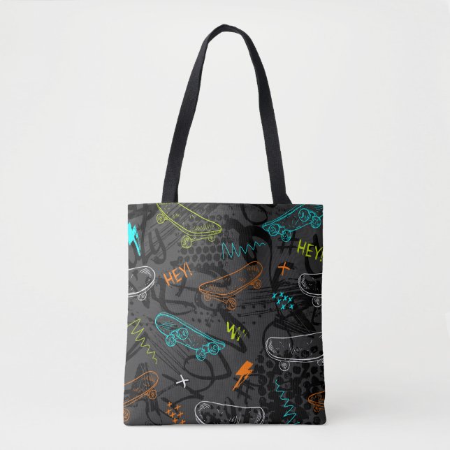 Bolsa Tote Abstrato sem descontinuidades. Modo de estilo urba (Frente)