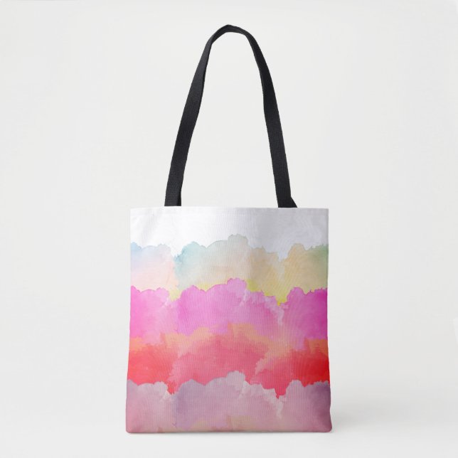 Bolsa Tote Abstrato simples Design de aquarela (Frente)