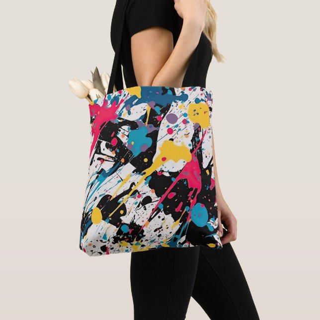 Bolsa Tote Abstrato Splatters - Travesseiro decorativo de pad (Close Up)