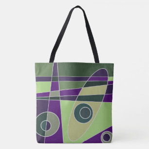 Bolsa Tote Abstrato surfing Green Purple