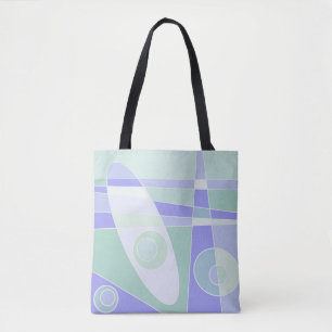 Bolsa Tote Abstrato Surfing Pastel Purple Green