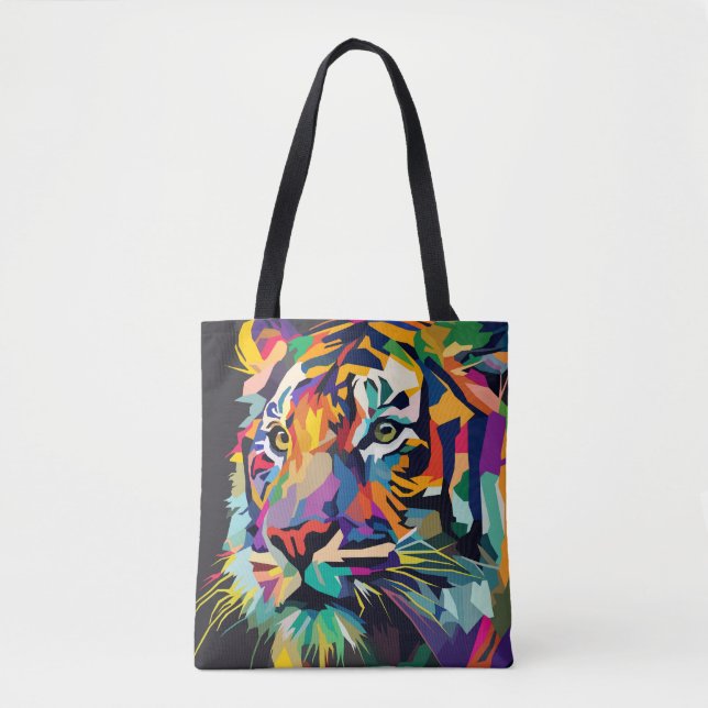 Bolsa Tote Abstrato Tiger face (Frente)