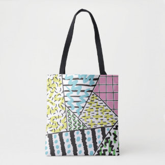 Bolsa Tote Abstrato três: Arte de fundo desenhada à mão.