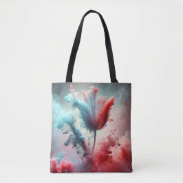 Bolsa Tote Abstrato Tulip Com Nuvens De Enfumaçado