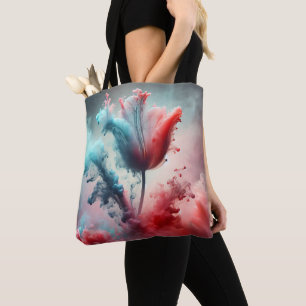 Bolsa Tote Abstrato Tulip Com Nuvens De Enfumaçado