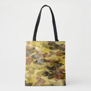 Bolsa Tote Abstrato Watercolor: Coluna da Camuflagem