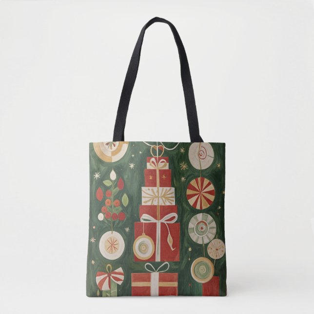 Bolsa Tote Abstrato Yuletide Tapeçaria (Frente)
