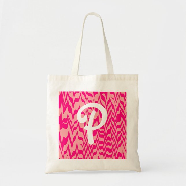 Bolsa Tote Abstrato ZigZag Swirl (Frente)