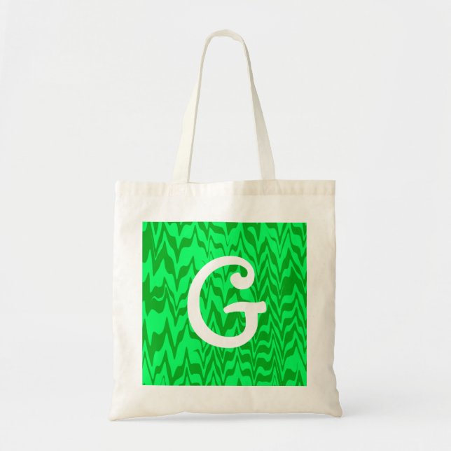 Bolsa Tote Abstrato ZigZag Swirl (Frente)