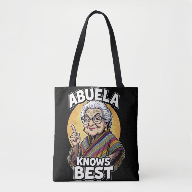 Bolsa Tote Abuela Conhece A Abuela Hispânica Mais Engraçada (Frente)
