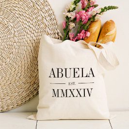 Bolsa Tote Abuela Roman Numeral Year Estabelecido