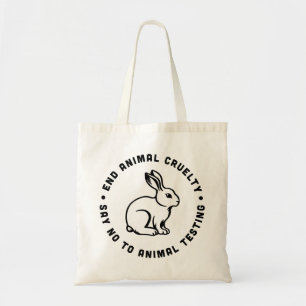 Bolsa Tote Acabar com a crueldade dos animais diz não à exper