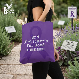 Bolsa Tote Acabe com o Alzheimer para Sempre   Conscientizaçã