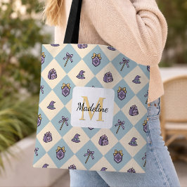 Bolsa Tote Academia de Meninas Livres Personalizada Bruxo Azu