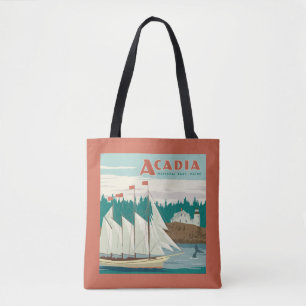 Bolsa Tote Acadia National Park, Maine   Embarcação de vela e