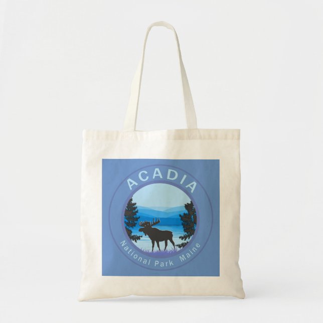 Bolsa Tote Acadia National Park Maine Moose (Frente)