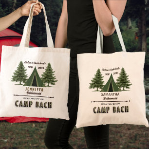 Bolsa Tote Acampamento Bach Rústico Despedida de Solteira Esq