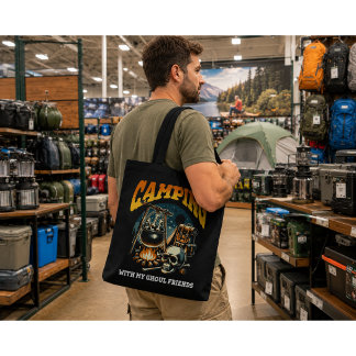 Bolsa Tote Acampamento com Meus Amigos Gólgota no Halloween