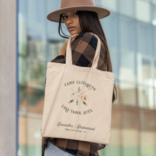 Bolsa Tote Acampamento Ilustrado   Dama de Honra da Noiva