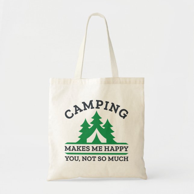 Bolsa Tote Acampamento me deixa feliz (Frente)