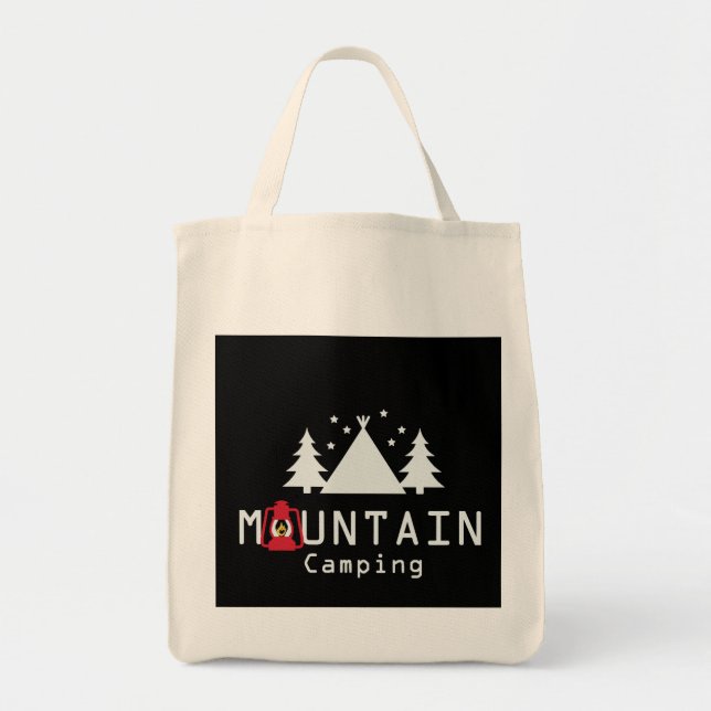 Bolsa Tote acampamento na montanha (Frente)