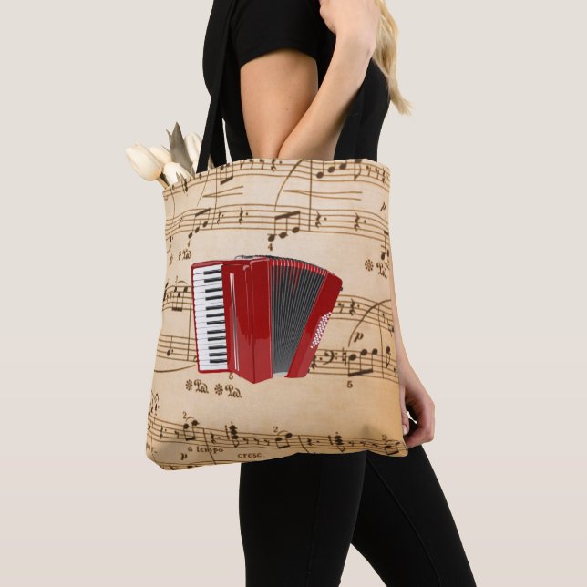 Bolsa Tote Accordion Music, design popular (Close Up)