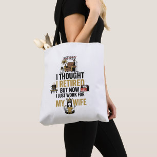 BOLSA TOTE ACHEI QUE ME APOSENTEI, MAS AGORA EU SÓ TRABALHO P