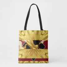 Achempong Designer Tote: Crimson & Gold Opulent Sw