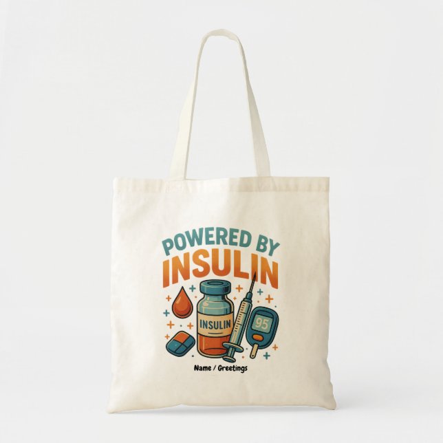 Bolsa Tote Acionada por Insulin Diabetes Sensibilização Engra (Frente)