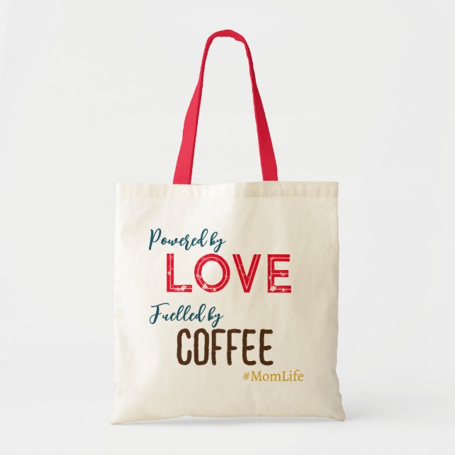Bolsa Tote Acionado pelo Amor, vida Mãe Engraçada (Frente)