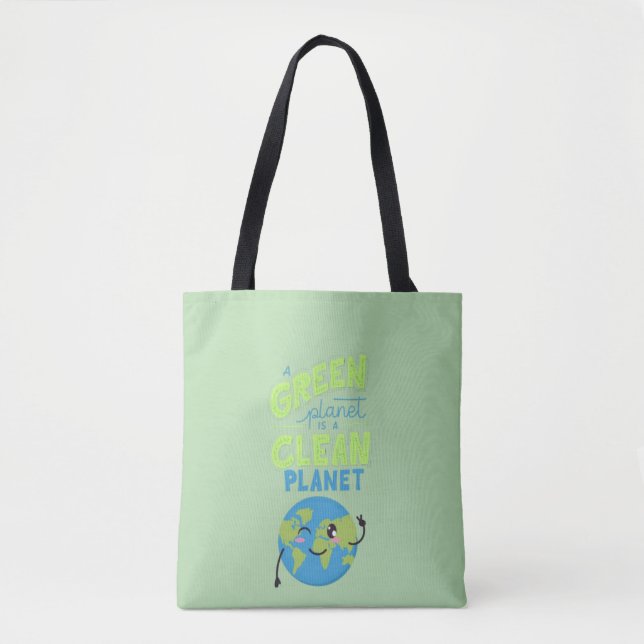 Bolsa Tote Acionado pelo Verde: prospere com a Natureza" (Frente)
