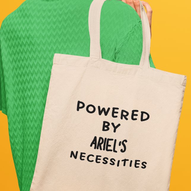 Bolsa Tote Acionado por Personalizado Funny Quirky Gift (Shop now and let the world know you're powered by your necessities!)