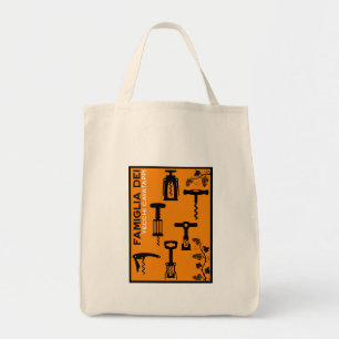 Bolsa Tote Aconchegante Saca-Rolhas de Vinho Italiano Vintage