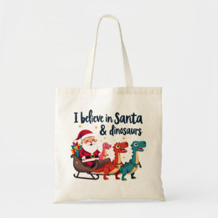 Bolsa Tote Acreditam em Papais noeis e dinossauros (Papais no