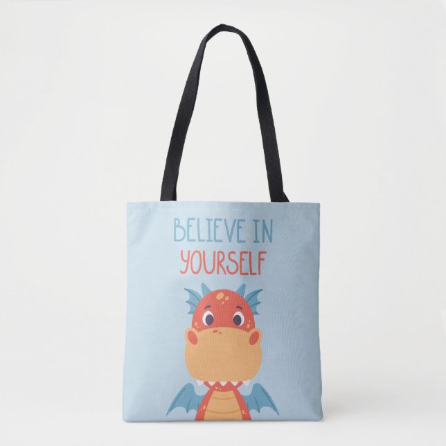 Bolsa Tote Acredite em si mesmo Dragão (Frente)