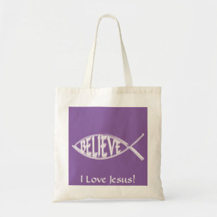 Bolsa Tote Acredite na Lavanda de Peixes