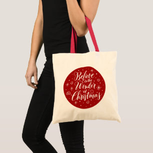 Bolsa Tote Acredite na Maravilha das Letras de Natal