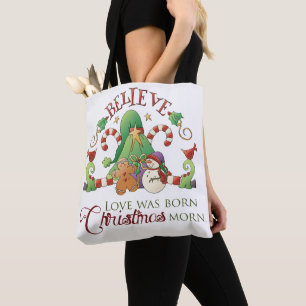Bolsa Tote Acredite tudo sobre - imprima a sacola, meio