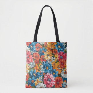 Bolsa Tote AD 026 - padrão gráfico digital floral