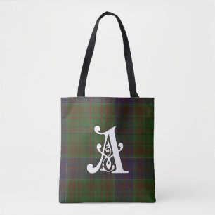 Bolsa Tote Adams Clan Tartan Monograma