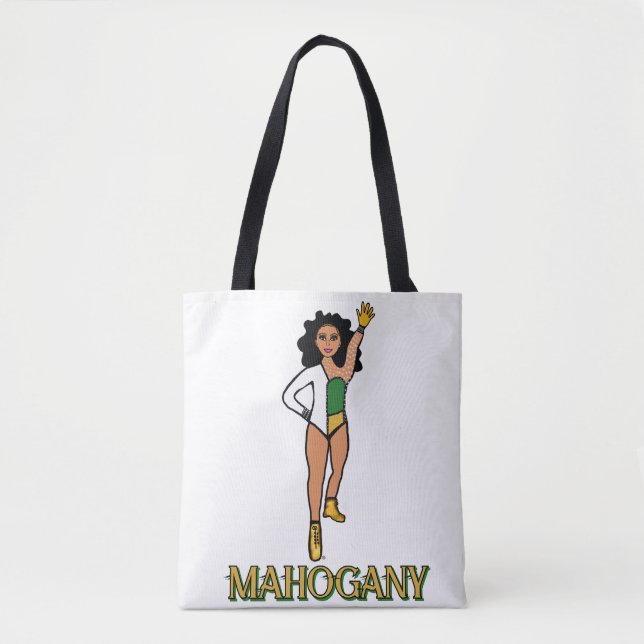 Bolsa Tote Add a Name Dancer Green White #2 (Frente)